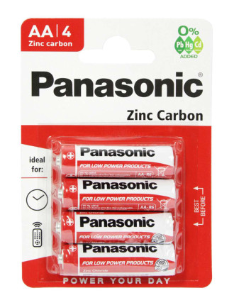 PANASONIC μπαταρίες Zinc Carbon, AA/LR6, 1.5V, 4τμχ