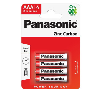 PANASONIC μπαταρίες Zinc Carbon, AAA/R03, 1.5V, 4τμχ PANASONIC μπαταρίες Zinc Carbon, AAA/R03, 1.5V, 4τμχ