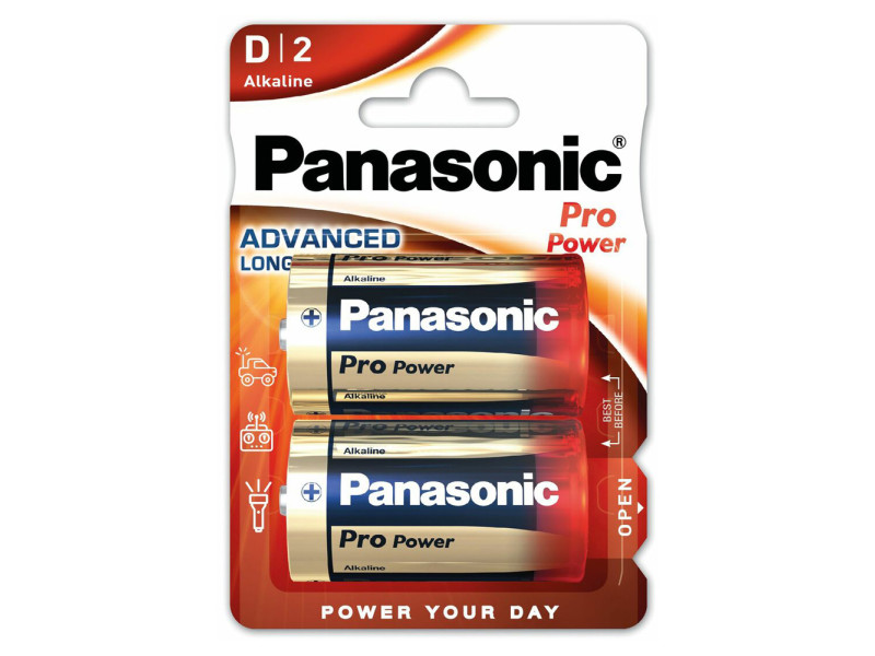 PANASONIC αλκαλικές μπαταρίες Pro Power, D/LR20, 1.5V, 2τμχ