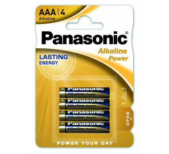 PANASONIC αλκαλικές μπαταρίες Alkaline Power, AAA/LR03, 1.5V, 4τμχ PANASONIC αλκαλικές μπαταρίες Alkaline Power, AAA/LR03, 1.5V, 4τμχ