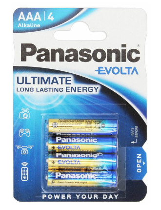 PANASONIC αλκαλικές μπαταρίες Evolta, AAA/LR03, 1.5V, 4τμχ PANASONIC αλκαλικές μπαταρίες Evolta, AAA/LR03, 1.5V, 4τμχ