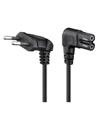 GOOBAY καλώδιο τροφοδοσίας Euro 56588, γωνιακό, 2x0.75 mm², 0.5m, μαύρο GOOBAY καλώδιο τροφοδοσίας Euro 56588, γωνιακό, 2x0.75 mm², 0.5m, μαύρο