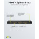 GOOBAY HDMI splitter 58481, 1-in σε 2-out, 4K/60Hz, μαύρο GOOBAY HDMI splitter 58481, 1-in σε 2-out, 4K/60Hz, μαύρο