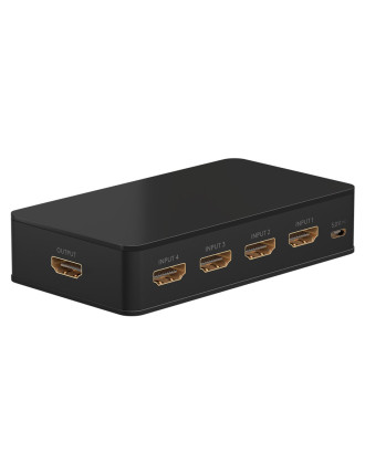 GOOBAY HDMI switch 58489 με τηλεχειριστήριο, 4 σε 1, 4K/60Hz, μαύρο GOOBAY HDMI switch 58489 με τηλεχειριστήριο, 4 σε 1, 4K/60Hz, μαύρο