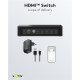 GOOBAY HDMI switch 58489 με τηλεχειριστήριο, 4 σε 1, 4K/60Hz, μαύρο GOOBAY HDMI switch 58489 με τηλεχειριστήριο, 4 σε 1, 4K/60Hz, μαύρο