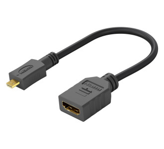 GOOBAY καλώδιο micro HDMI σε HDMI 58683, 4K/60Hz, 0.15m, μαύρο