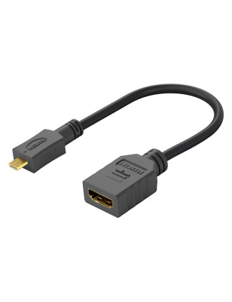 GOOBAY καλώδιο micro HDMI σε HDMI 58683, 4K/60Hz, 0.15m, μαύρο