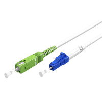 GOOBAY καλώδιο οπτικής ίνας SC-APC σε LC-UPC 59607, Singlemode OS2, 0.5m, λευκό GOOBAY καλώδιο οπτικής ίνας SC-APC σε LC-UPC 59607, Singlemode OS2, 0.5m, λευκό