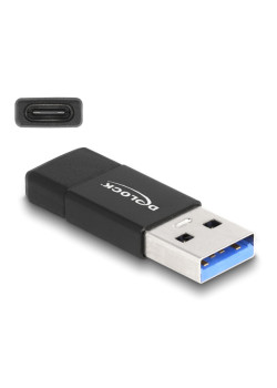 DELOCK αντάπτορας USB 3.2 Gen 2 σε USB-C 60001, 10Gbps, μαύρος