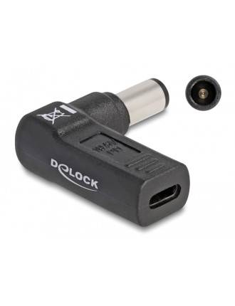 DELOCK αντάπτορας τροφοδοσίας 60008, USB-C σε Dell 7.4x5mm, 90°, μαύρος DELOCK αντάπτορας τροφοδοσίας 60008, USB-C σε Dell 7.4x5mm, 90°, μαύρος