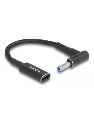 DELOCK καλώδιο τροφοδοσίας 60031, USB-C σε HP 4.5x3.0mm, 15cm, μαύρο