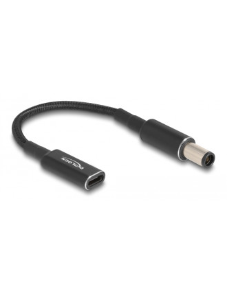 DELOCK καλώδιο τροφοδοσίας 60032, USB-C σε HP 7.4x5.0mm, 15cm, μαύρο