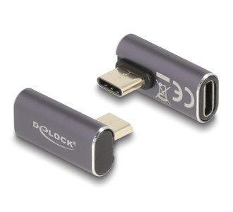 DELOCK αντάπτορας USB-C 60048, αρσενικό σε θηλυκό, 100W, 40Gbps, γκρι