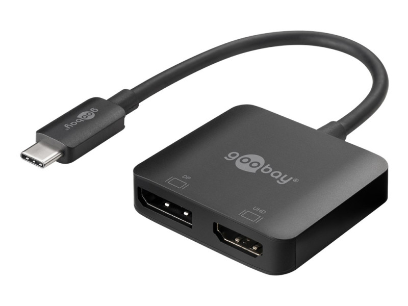GOOBAY αντάπτορας USB-C σε DisplayPort/HDMI 60172, 4K/60Hz, MST, μαύρος