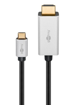 GOOBAY καλώδιο USB-C σε HDMI 60174, HDR, 8K, 4K/120Hz, 2m, μαύρο
