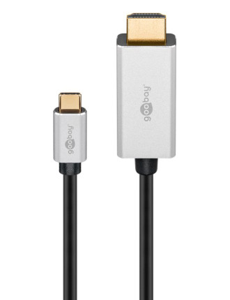 GOOBAY καλώδιο USB-C σε HDMI 60174, HDR, 8K, 4K/120Hz, 2m, μαύρο