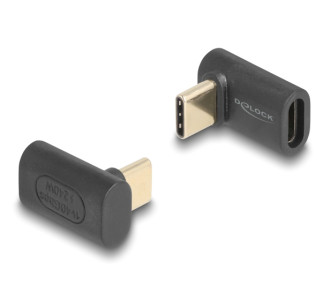DELOCK αντάπτορας USB-C 60246, αρσενικό σε θηλυκό, 240W, 40Gbps, μαύρος