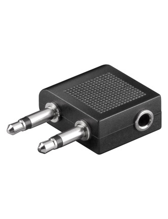 GOOBAY αντάπτορας 2x 3.5mm 2-pin σε 3.5 mm 3-pin 61004, μαύρο GOOBAY αντάπτορας 2x 3.5mm 2-pin σε 3.5 mm 3-pin 61004, μαύρο