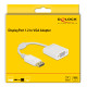 DELOCK αντάπτορας DisplayPort σε VGA 61007, Full HD, passive, λευκός