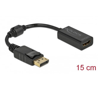 DELOCK αντάπτορας DisplayPort σε HDMI 61011, 1080p/60Hz, Passive, μαύρος