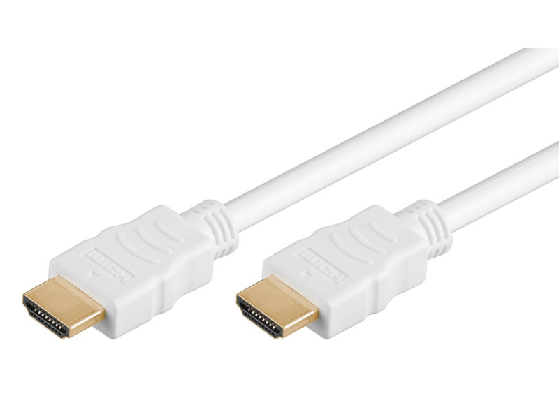 GOOBAY καλώδιο HDMI 2.0 61017 με Ethernet, 4K/60Hz, 18 Gbps, 0.5m, λευκό
