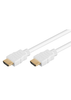 GOOBAY καλώδιο HDMI 2.0 61018 με Ethernet, 4K/60Hz, 18 Gbps, 1m, λευκό