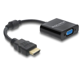 DELOCK αντάπτορας HDMI σε VGA 61077, 1080p, μαύρος DELOCK αντάπτορας HDMI σε VGA 61077, 1080p, μαύρος