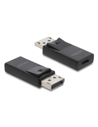 DELOCK αντάπτορας DisplayPort σε USB-C 61078, 8K/60Hz, μαύρος