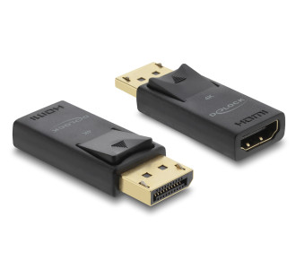 DELOCK αντάπτορας DisplayPort σε HDMI 61086, 4K/60Hz, active, μαύρος