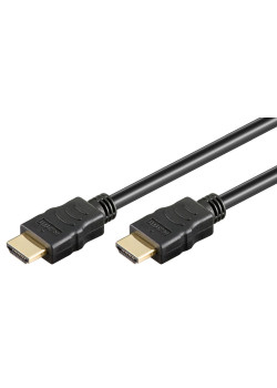 GOOBAY καλώδιο HDMI 2.0 61149 με Ethernet, 4K/60Hz, 18 Gbps, 0.5m, μαύρο