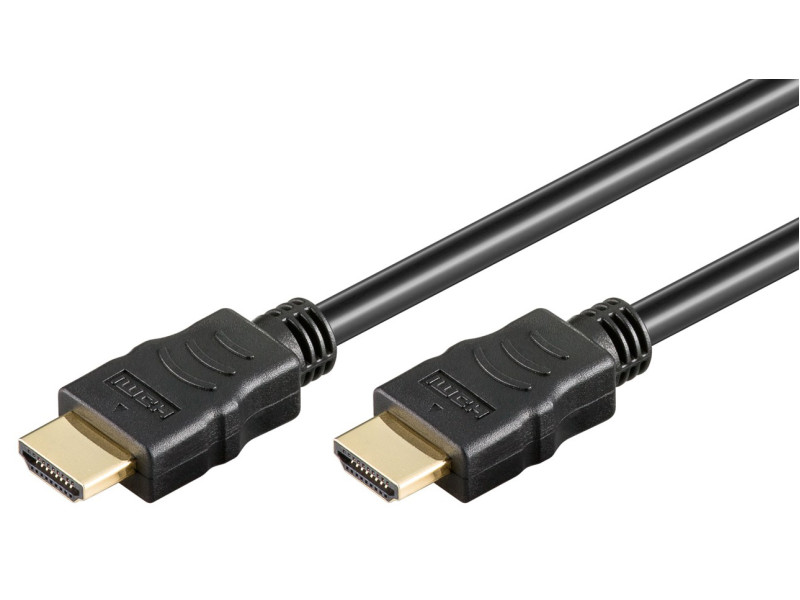 GOOBAY καλώδιο HDMI 2.0 61158 με Ethernet, 4K/60Hz, 18 Gbps, 1.5m, μαύρο