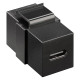 GOOBAY keystone module USB-C 3.2 Gen 2 61261, θηλυκό σε θηλυκό, μαύρο GOOBAY keystone module USB-C 3.2 Gen 2 61261, θηλυκό σε θηλυκό, μαύρο