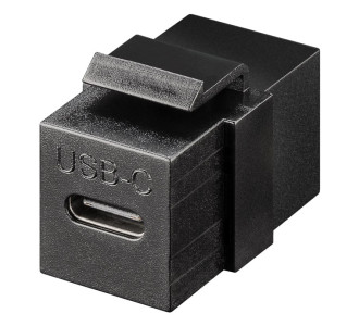 GOOBAY keystone module USB-C 3.2 Gen 2 61261, θηλυκό σε θηλυκό, μαύρο GOOBAY keystone module USB-C 3.2 Gen 2 61261, θηλυκό σε θηλυκό, μαύρο