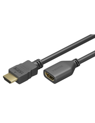 GOOBAY καλώδιο προέκτασης HDMI 61309 Ethernet, 4K/60Hz 18Gbps, 2m, μαύρο