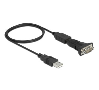 DELOCK αντάπτορας USB σε RS-232 DB9 61506 με καλώδιο USB, 0.8m, μαύρο