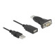 DELOCK αντάπτορας USB σε RS-232 DB9 61506 με καλώδιο USB, 0.8m, μαύρο DELOCK αντάπτορας USB σε RS-232 DB9 61506 με καλώδιο USB, 0.8m, μαύρο