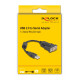 DELOCK αντάπορας USB σε RS-232 61549, 921.6Kbps, 0.25m, μαύρος