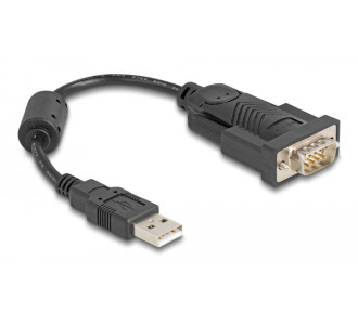 DELOCK αντάπορας USB σε RS-232 61549, 921.6Kbps, 0.25m, μαύρος