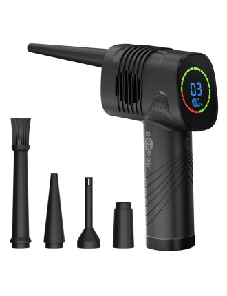 GOOBAY ηλεκτρικό air duster 61667, LED οθόνη, 46.8W, 2000mAh, μαύρο