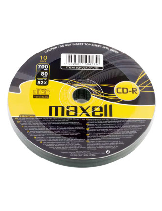MAXELL CD-R 624034-41, 700ΜΒ, 80min, 52x speed, spindle pack 10τμχ