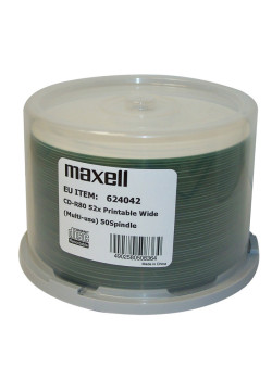 MAXELL CD-R 624042, 700ΜΒ, 80min, 52x speed, printable, spindle, 50τμχ
