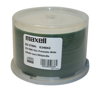 MAXELL CD-R 624042, 700ΜΒ, 80min, 52x speed, printable, spindle, 50τμχ