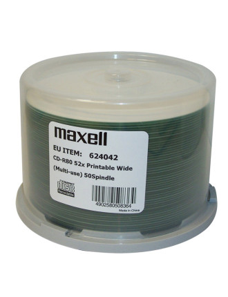 MAXELL CD-R 624042, 700ΜΒ, 80min, 52x speed, printable, spindle, 50τμχ MAXELL CD-R 624042, 700ΜΒ, 80min, 52x speed, printable, spindle, 50τμχ