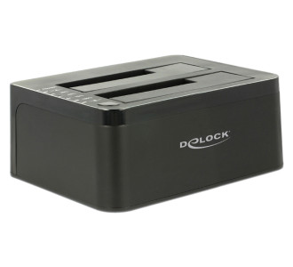 DELOCK docking station για 2.5" ή 3.5" SATA HDD/SSD 62661, 2 θέσεων, 6Gbps, clone function, μαύρο