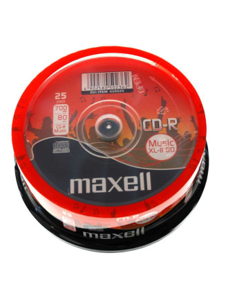 MAXELL CD-R music XL-II 80min/700MB, cake box 25τμχ MAXELL CD-R music XL-II 80min/700MB, cake box 25τμχ