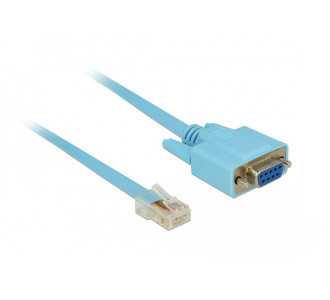 DELOCK Καλώδιο Serial RS-232 DB9 female σε RJ45 male, 1m, μπλε DELOCK Καλώδιο Serial RS-232 DB9 female σε RJ45 male, 1m, μπλε