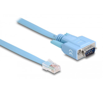 DELOCK καλώδιο serial RS-232 DB9 σε RJ45 63353, 1m, μπλε DELOCK καλώδιο serial RS-232 DB9 σε RJ45 63353, 1m, μπλε