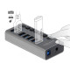 DELOCK USB hub 63669 με διακόπτες, 7x θυρών, 5Gbps, γκρι DELOCK USB hub 63669 με διακόπτες, 7x θυρών, 5Gbps, γκρι