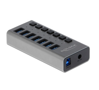 DELOCK USB hub 63669 με διακόπτες, 7x θυρών, 5Gbps, γκρι DELOCK USB hub 63669 με διακόπτες, 7x θυρών, 5Gbps, γκρι