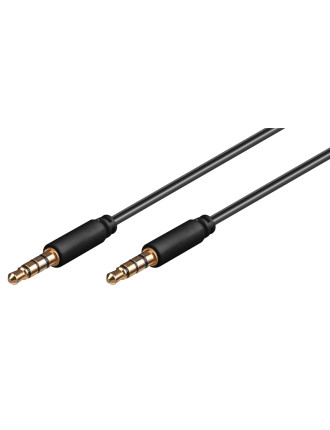 GOOBAY καλώδιο ήχου 3.5mm 63828, 4 pin stereo, copper, 1.5m, μαύρο GOOBAY καλώδιο ήχου 3.5mm 63828, 4 pin stereo, copper, 1.5m, μαύρο